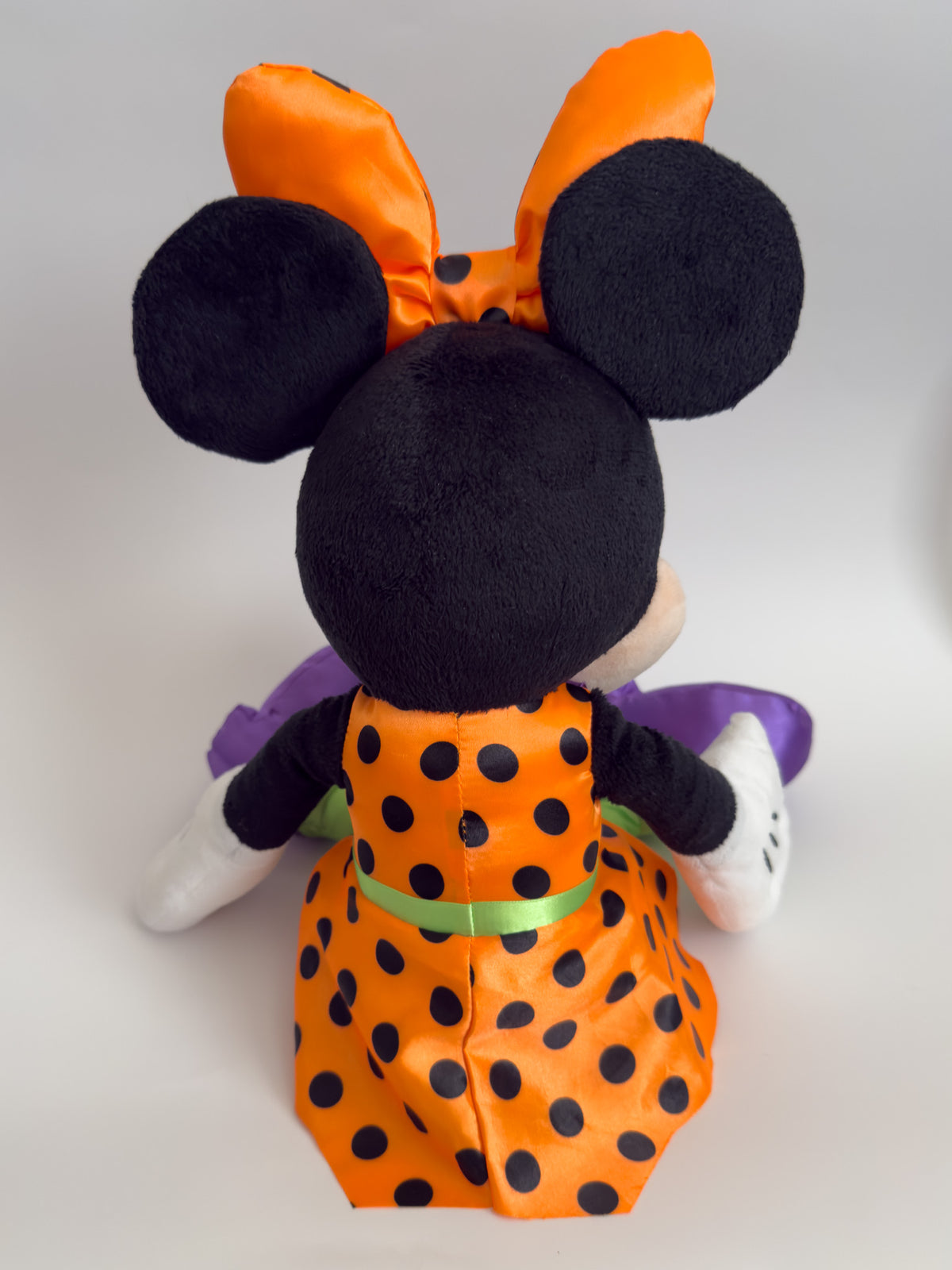 Minnie Mouse | Orange Dress with Black Polka Dots Disney Plush ( 14 in)