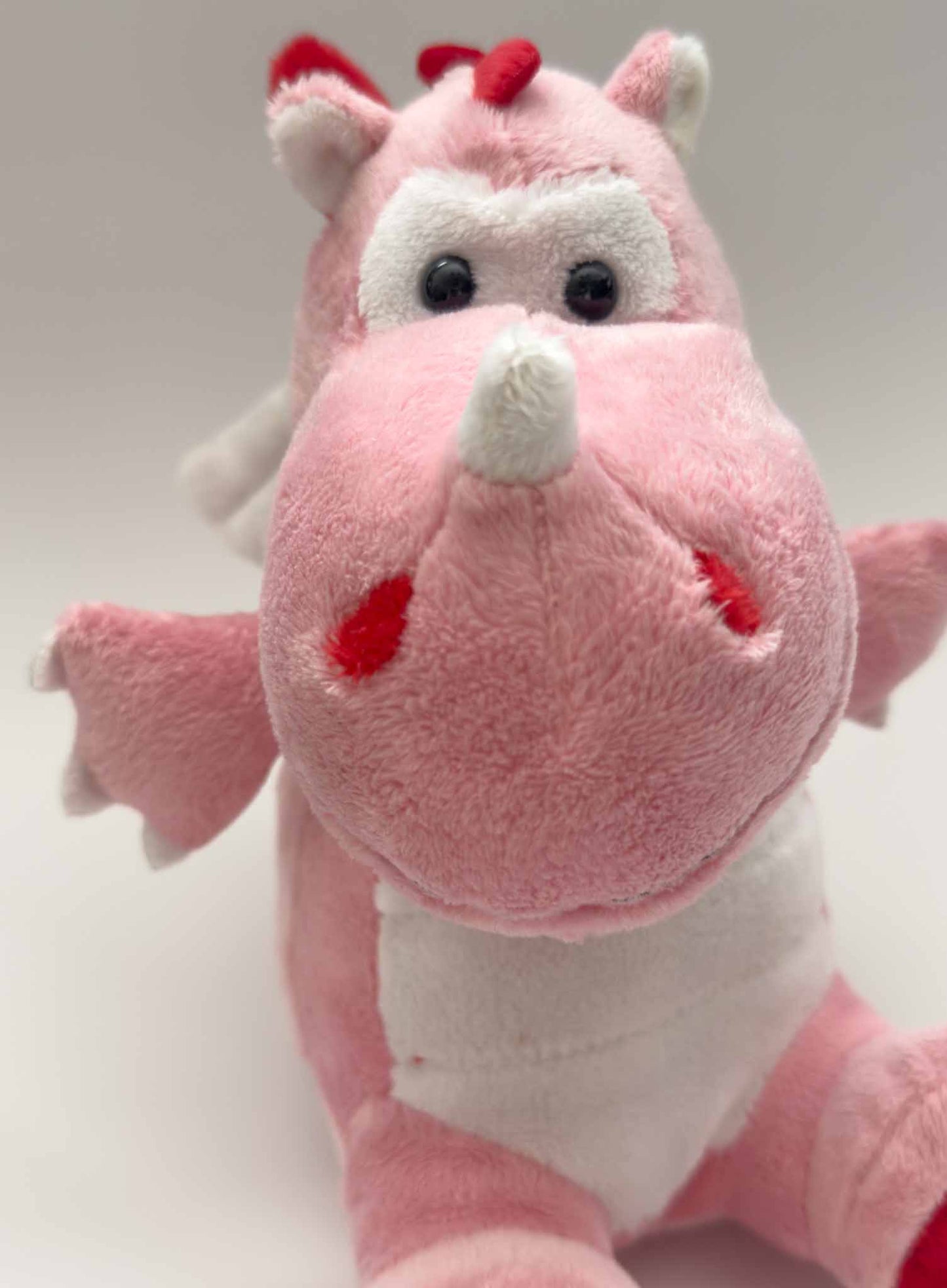 Fizzle | Pink Dragon Plush Stuffed Animal (13 in)