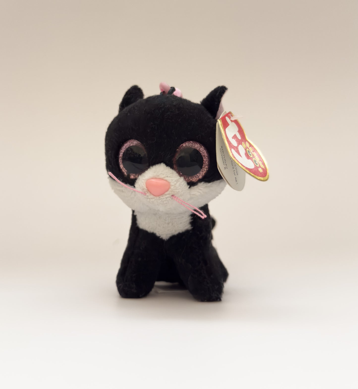 Pepper | Black and White Cat TY Keychain ( 3.5 in)