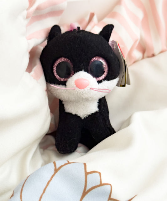 Pepper | Black and White Cat TY Keychain ( 3.5 in)