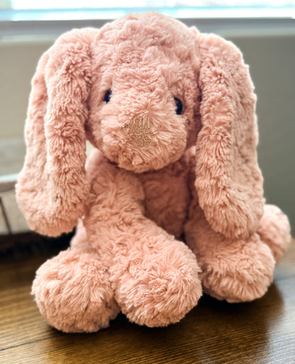 Button | Pink/Mauve Bunny Stuffed Animal Plush ( 11 in)