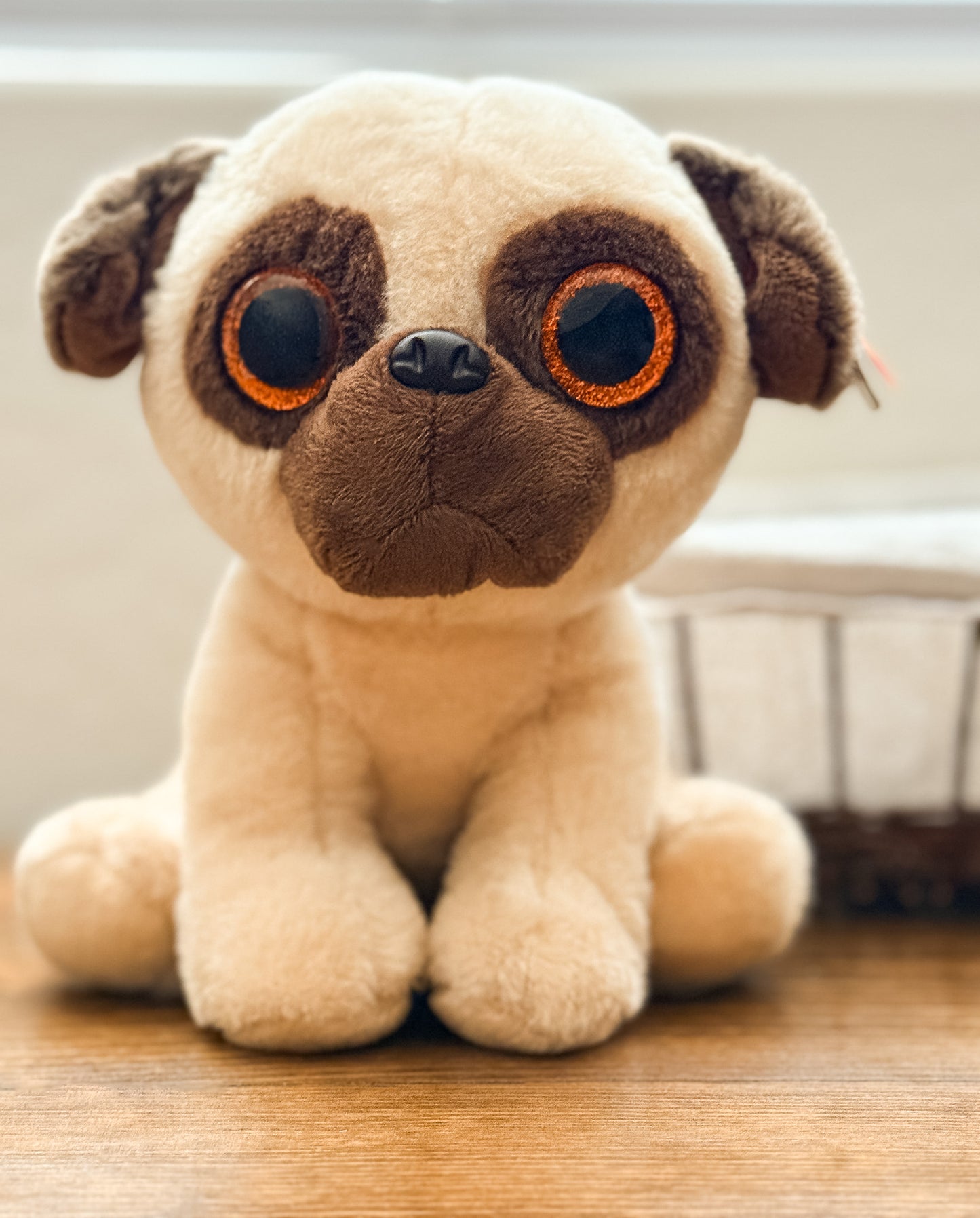 Rufus | Brown Fawn Pug TY Stuffed Animal Plush ( 9 in)