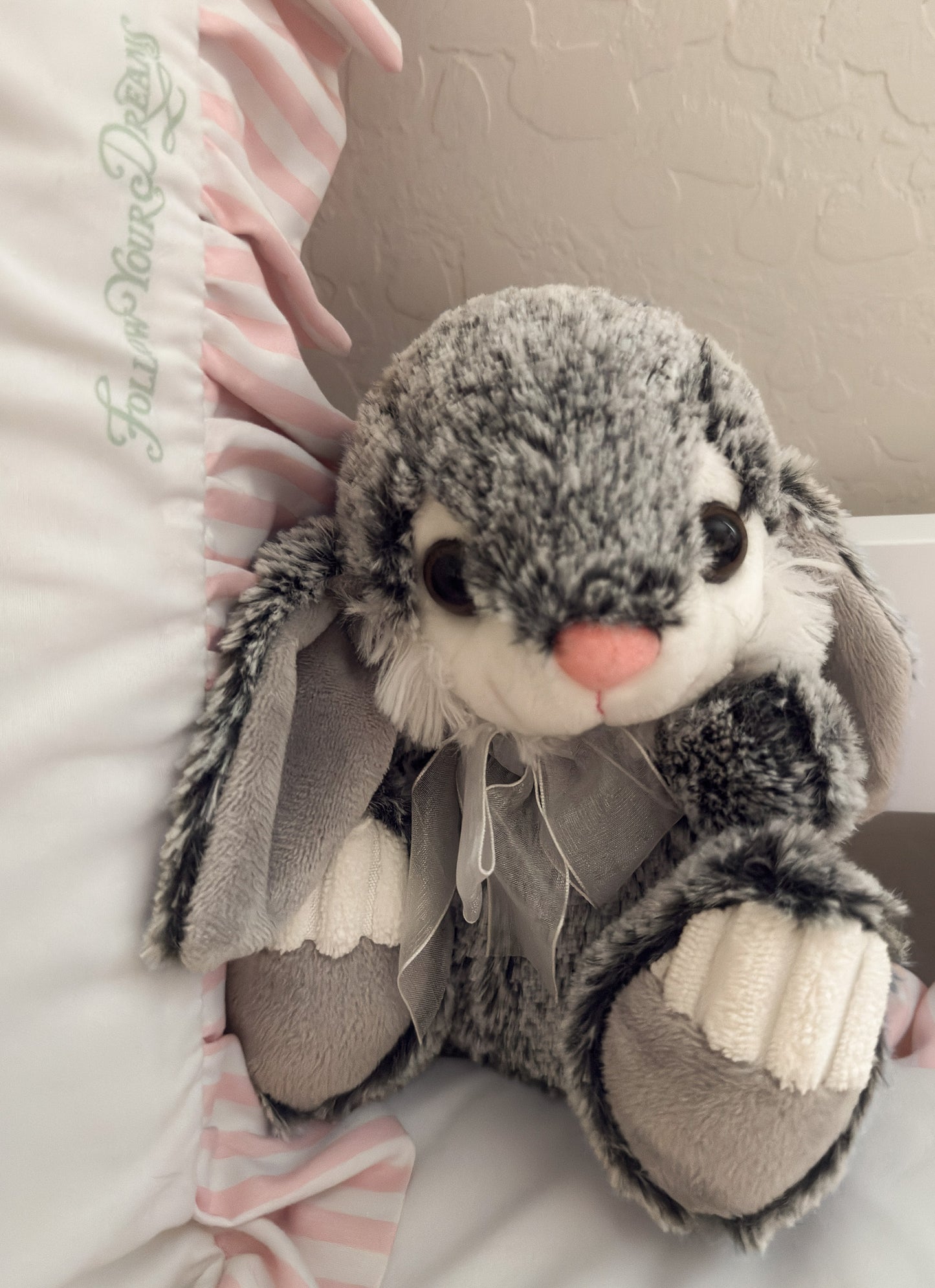 Tumbles | Gray and White Rabbit Animal Plush ( 7 in)