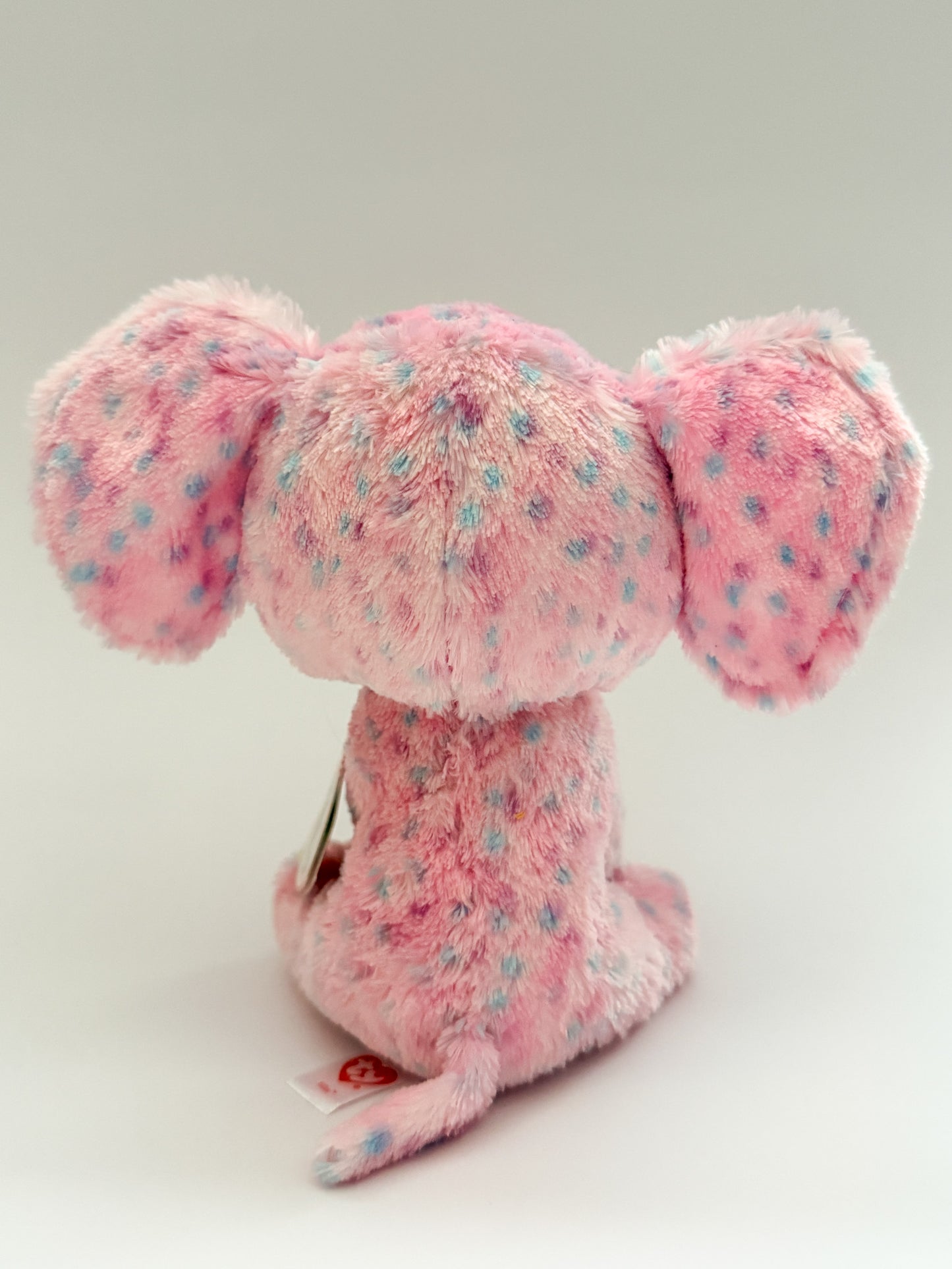 Ellie | Pink and Blue Spotted Elephant TY Animal Plush ( 6.5 in)