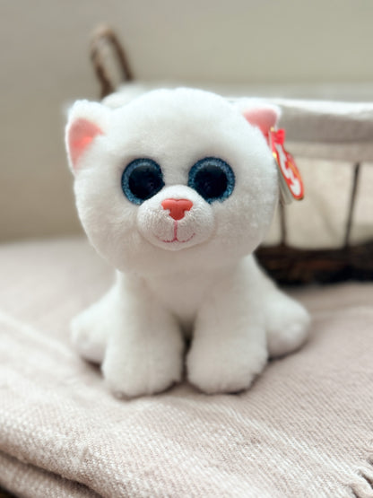 Pearl | White Cat TY Animal Plush ( 6 in)