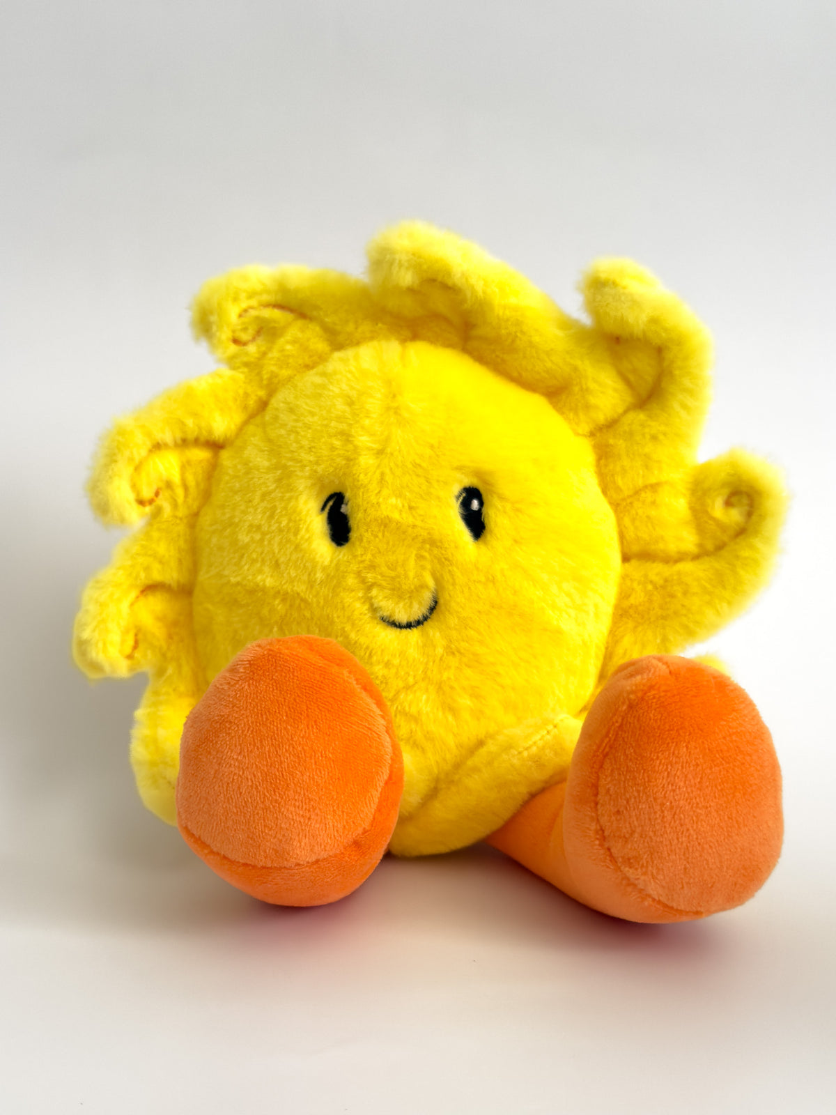 Ray | Yellow Sun with Orange Legs with Corduroy texture on Back Gigglescape Plush ( 6.5 in)