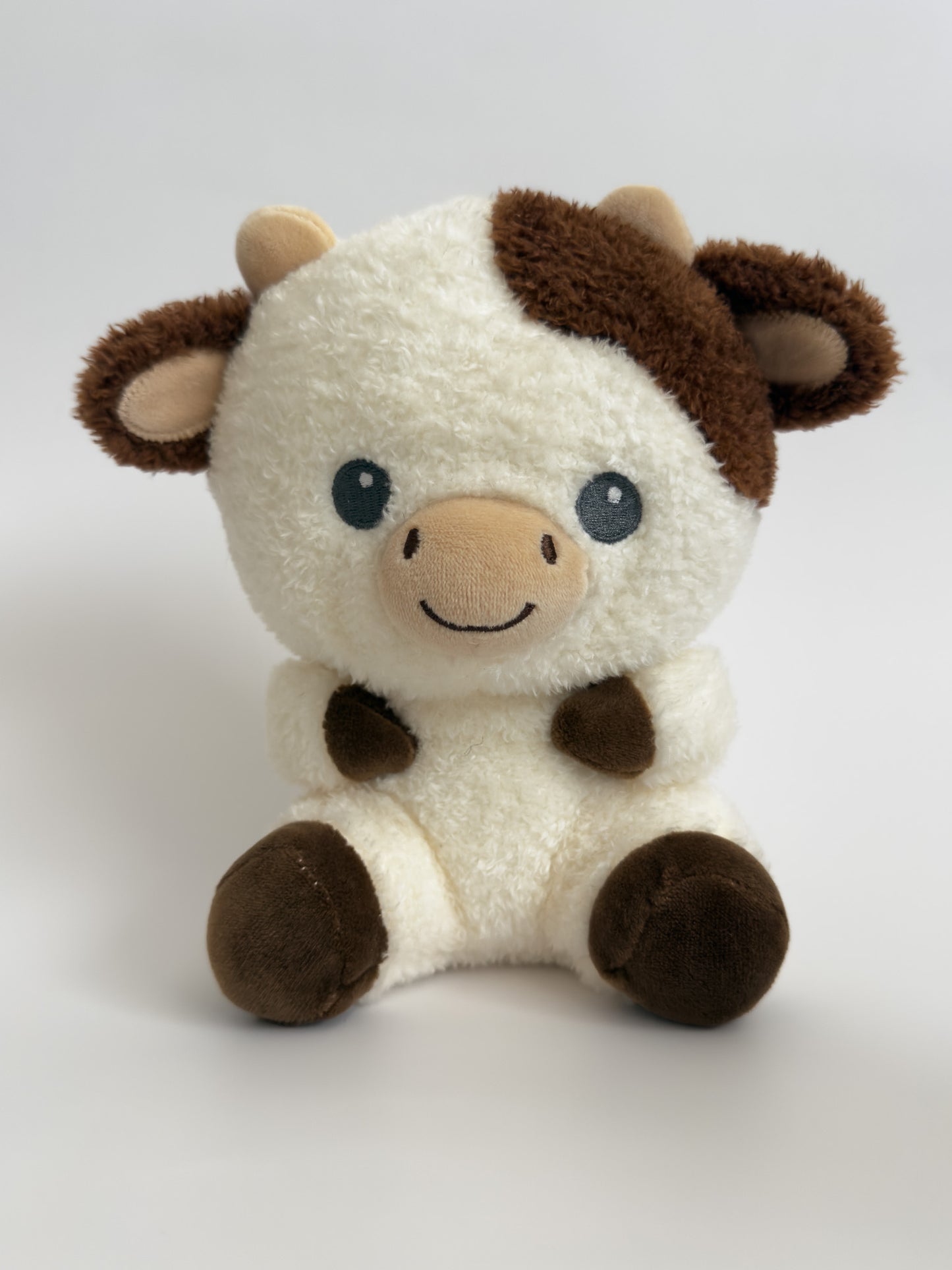 Mabel | White Cow with Brown Spots Plush ( 8.5 in)