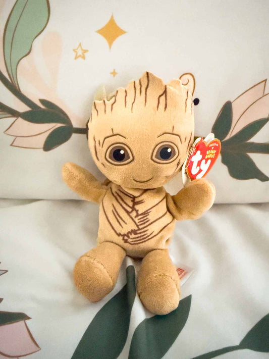 Groot | Tan Marvel Character Plush Stuffed Animal Keychain (4 in)