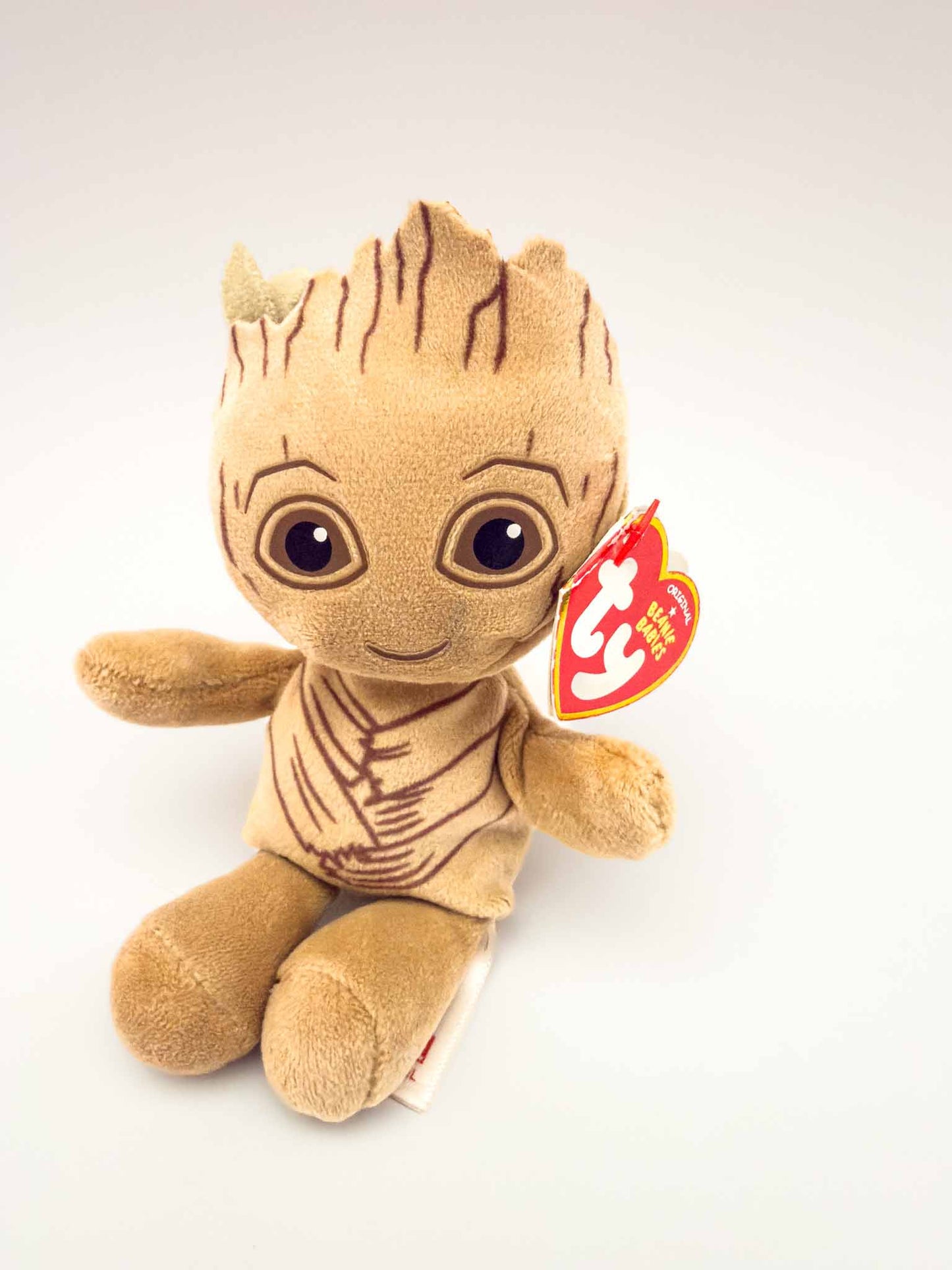 Groot | Tan Marvel Character Plush Stuffed Animal Keychain (4 in)