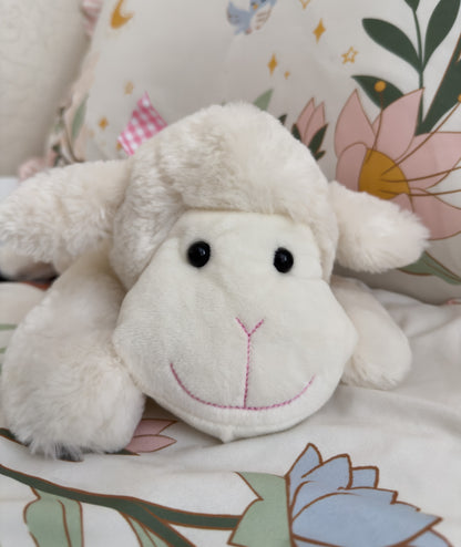 Millie Mae| White Lamb Plush Stuffed Animal  (6.5 in)