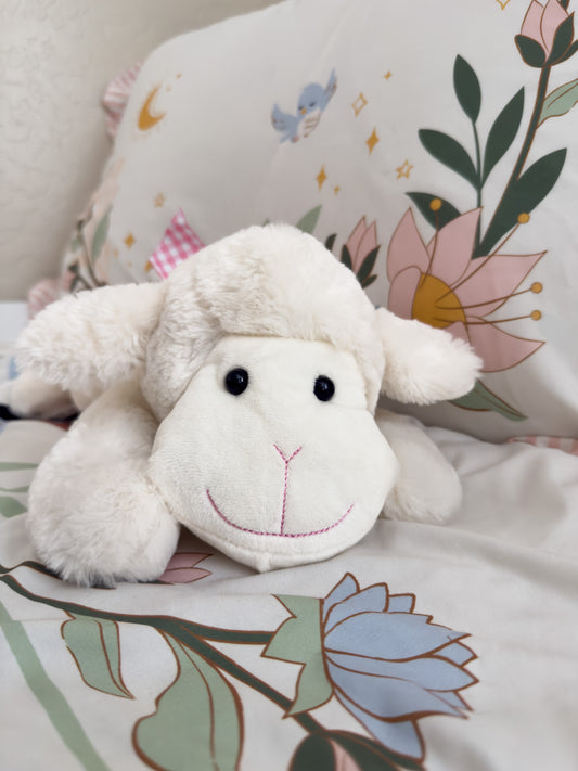Millie Mae| White Lamb Plush Stuffed Animal  (6.5 in)