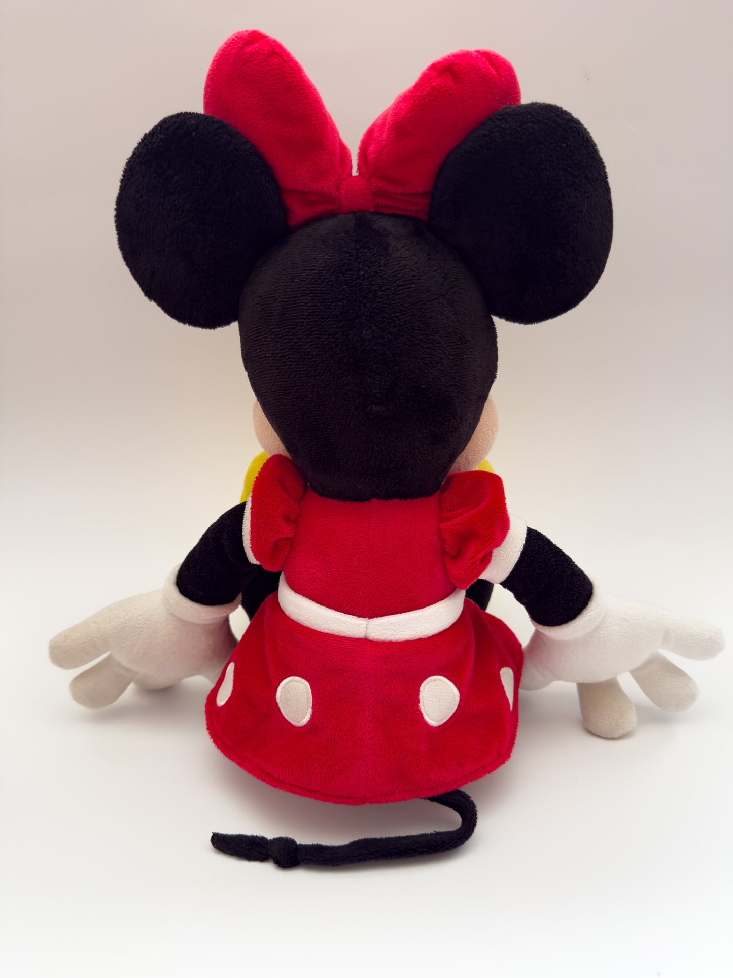 Minnie Mouse | Red Dress with White Polka Dots Disney Plush Stuffed Animal  (14 in)