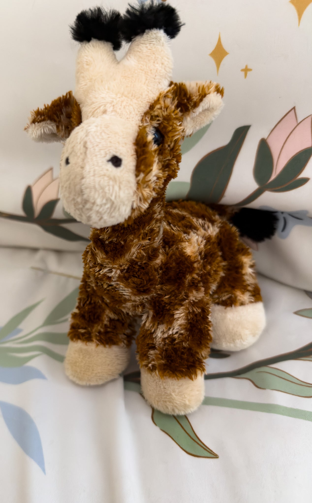 Sunny | Brown and Tan Giraffe Aurora Plush Stuffed Animal  (7 in)