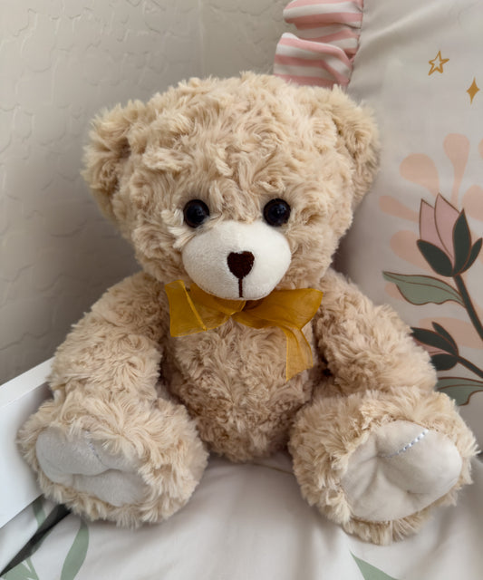 Clementine | Light Brown Teddy Bear Plush Stuffed Animal (9 in)