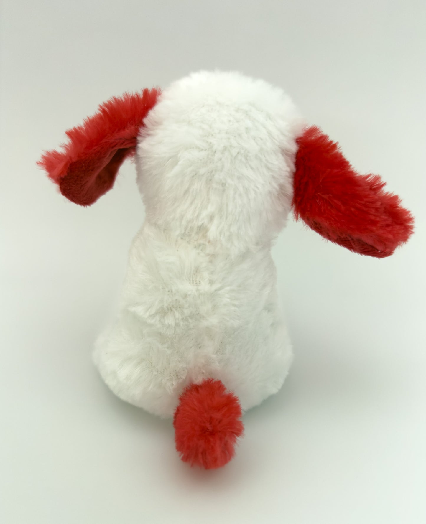 Peppermint | Red and White Dog Plush Stuffed Animal  (6 in)