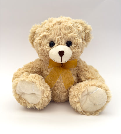Clementine | Light Brown Teddy Bear Plush Stuffed Animal (9 in)
