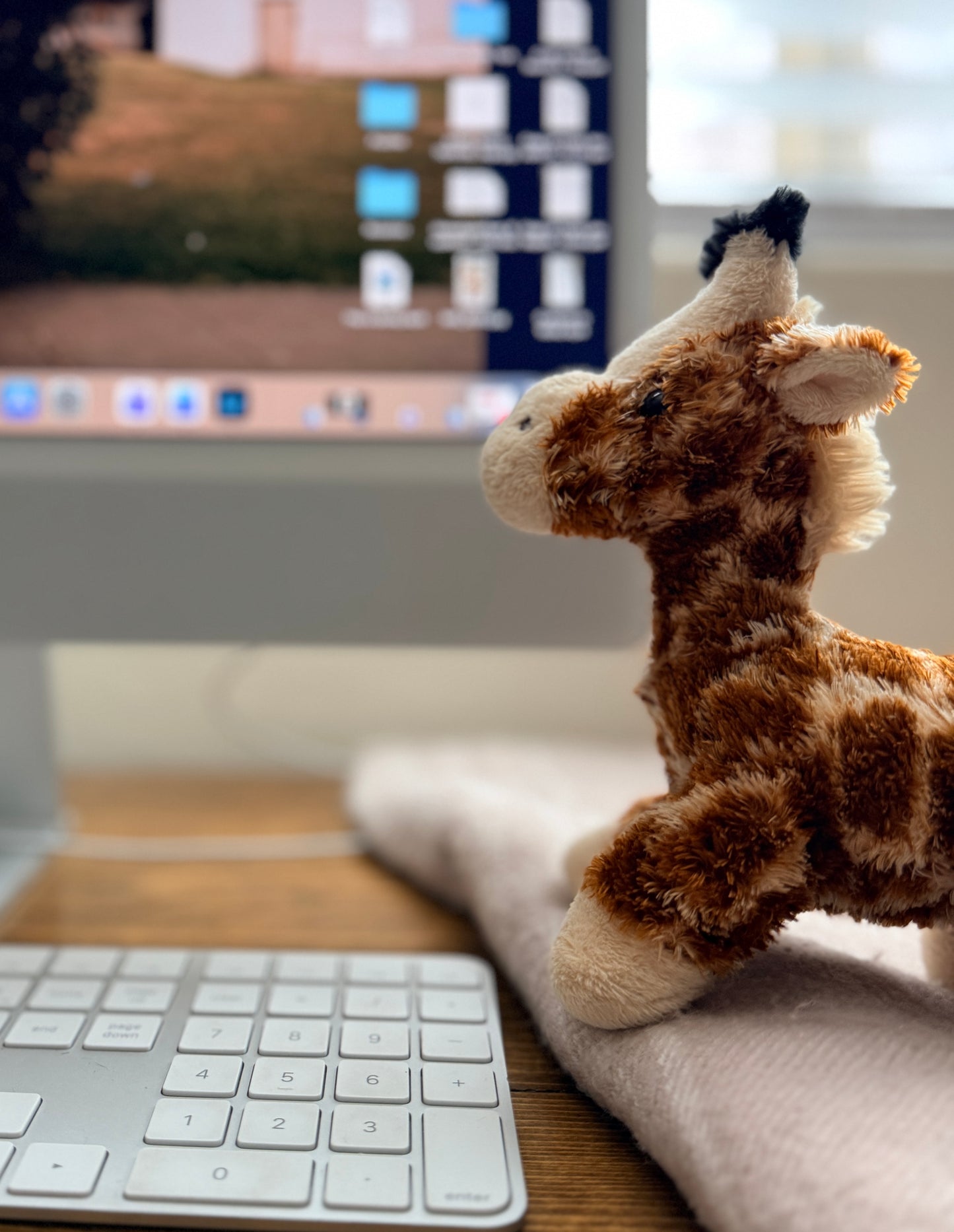 Sunny | Brown and Tan Giraffe Aurora Plush Stuffed Animal  (7 in)