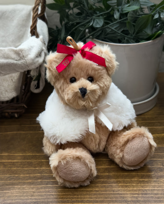 Hazel | Brow Bear with Red Bow Disney Plush Stuffed Animal (5.5 in)