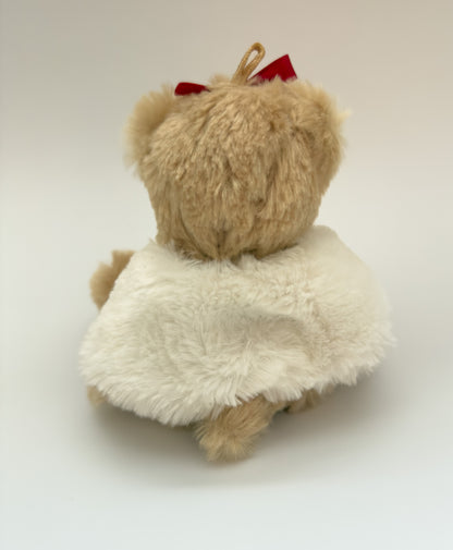 Hazel | Brown Bear with Red Bow Plush Stuffed Animal (5.5 in)