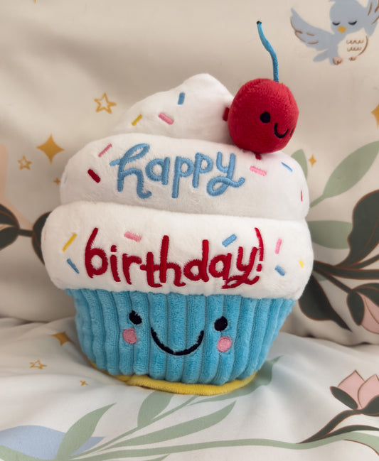 Sprinkles | Multi-Colored Happy Birthday Cupcake Plush ( 7.5 in)