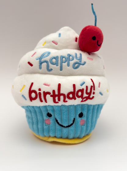 Sprinkles | Multi-Colored Happy Birthday Cupcake Plush ( 7.5 in)