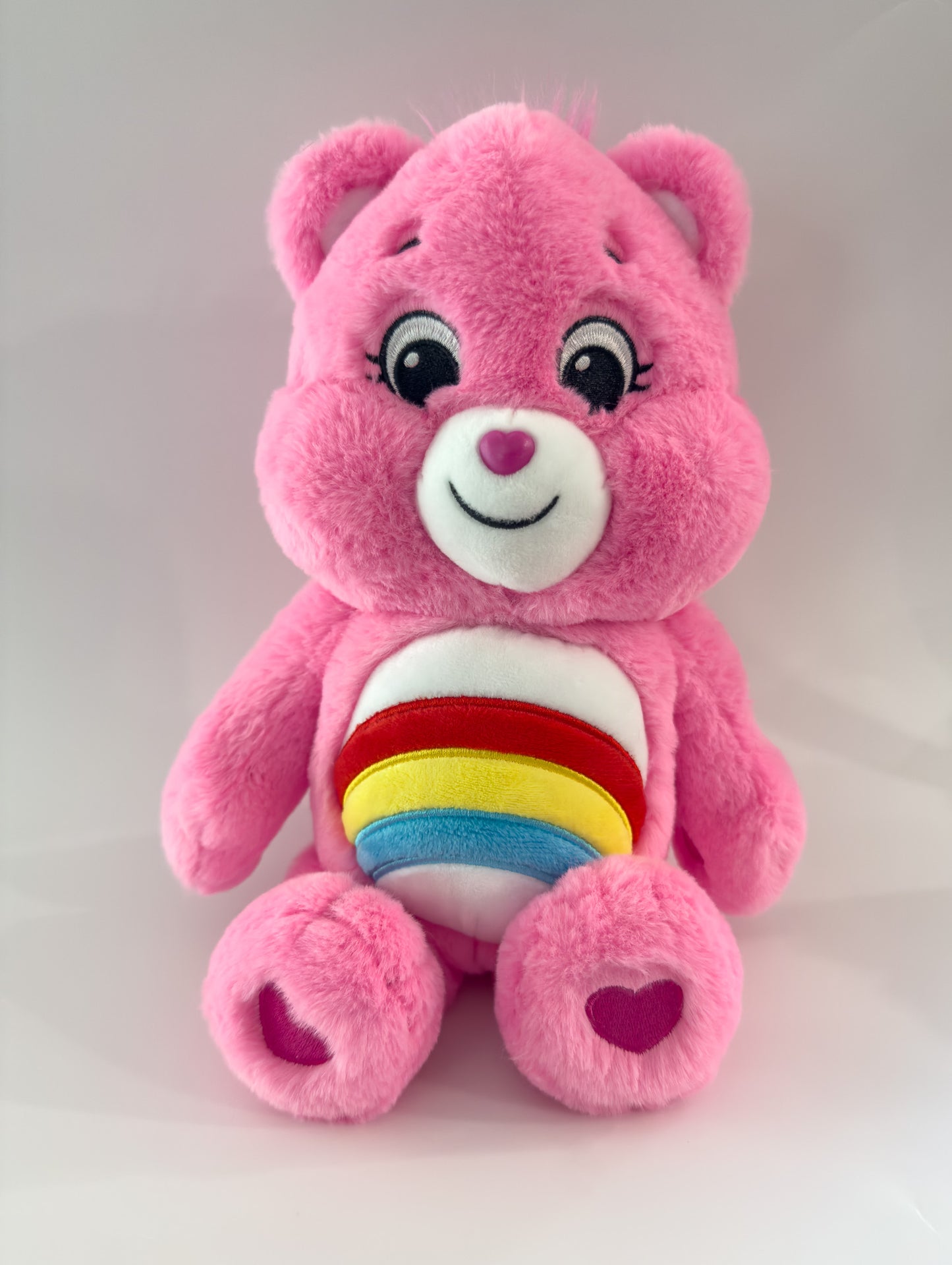 Cheer Bear | Bear Neon Pink and Rainbow Care Bear Plush ( 11 in)