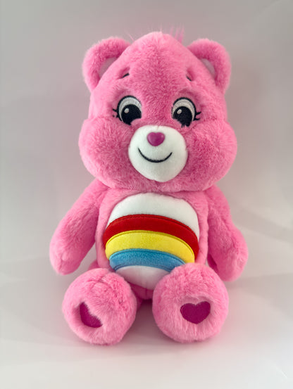 Cheer Bear | Bear Neon Pink and Rainbow Care Bear Plush ( 11 in)