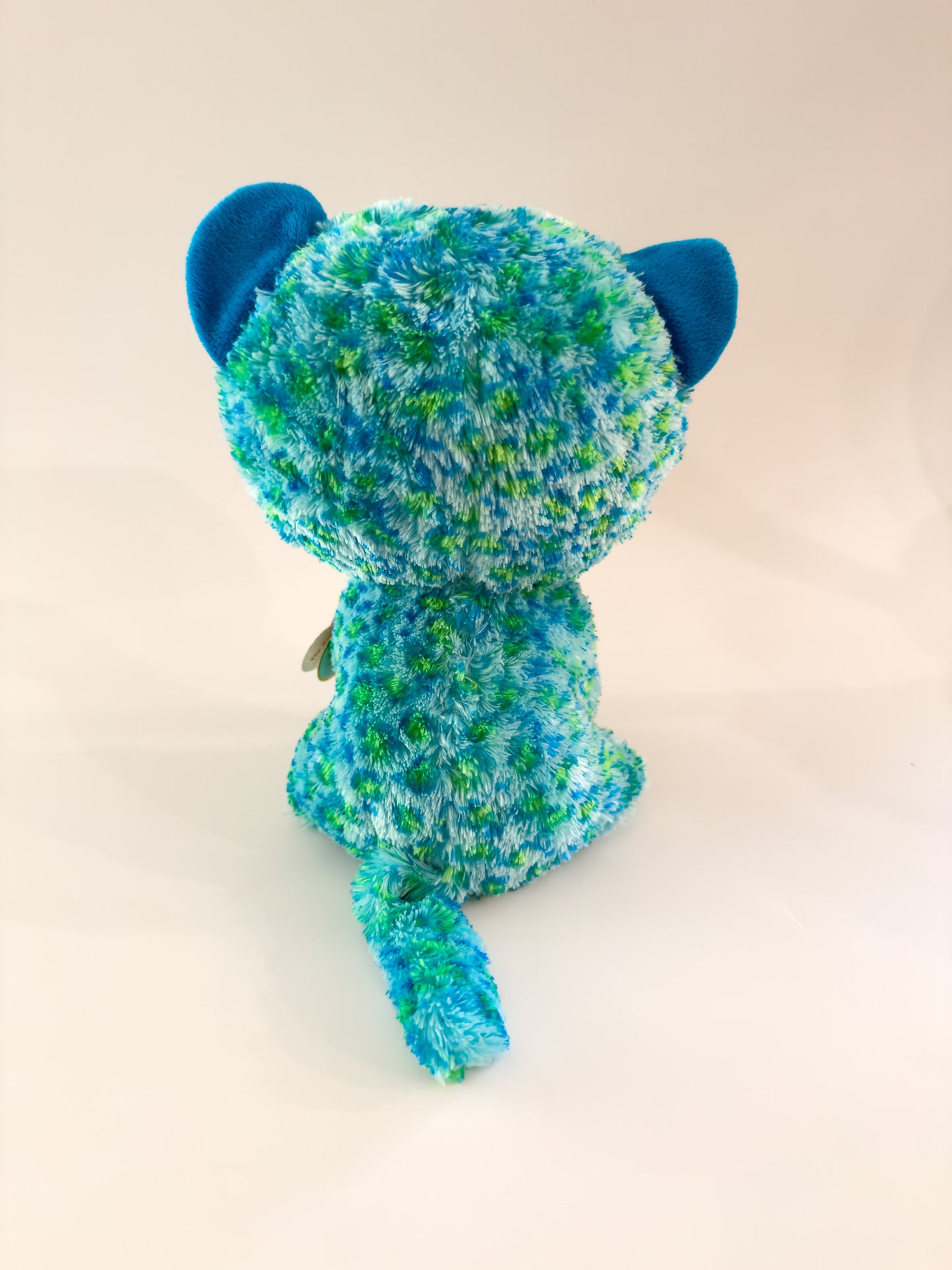 Leona | Cat Neon Blue and Green TY Beanie Baby Plush ( 6.5 in)
