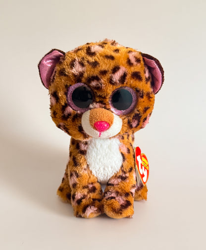 Patches | Leopard Brown and Pink TY Beanie Baby Plush ( 6.5 in)