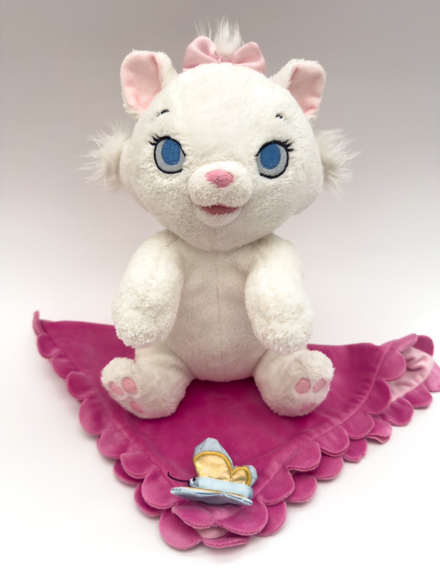 Marie | White and Pink Baby Cat Aristocats Swaddle Disney Plush ( 10 in)