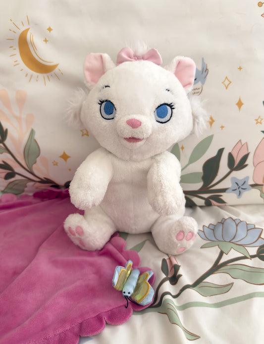 Marie | White and Pink Baby Cat Aristocats Swaddle Disney Plush ( 10 in)