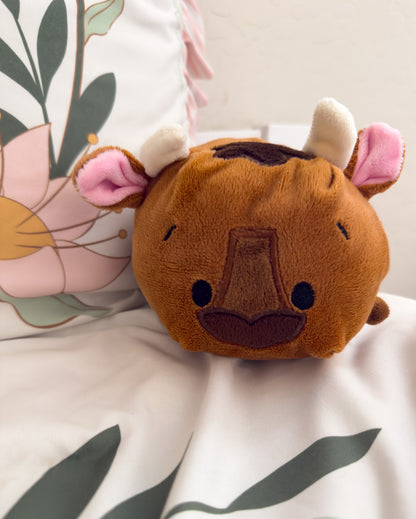 Lo Lo | Brown Bun Bun Bull Stacking Plush Barn Animal Collection ( 5.5 in)