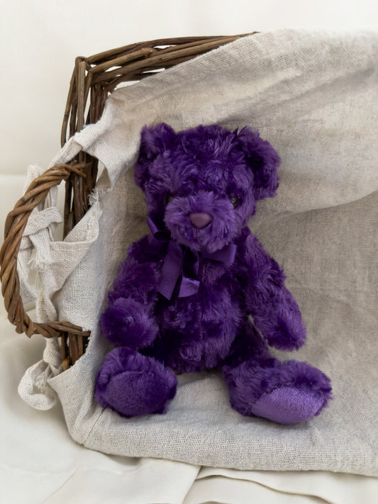 Lilac Lou | Purple Bear Plush Stuffed Animal (6 in)