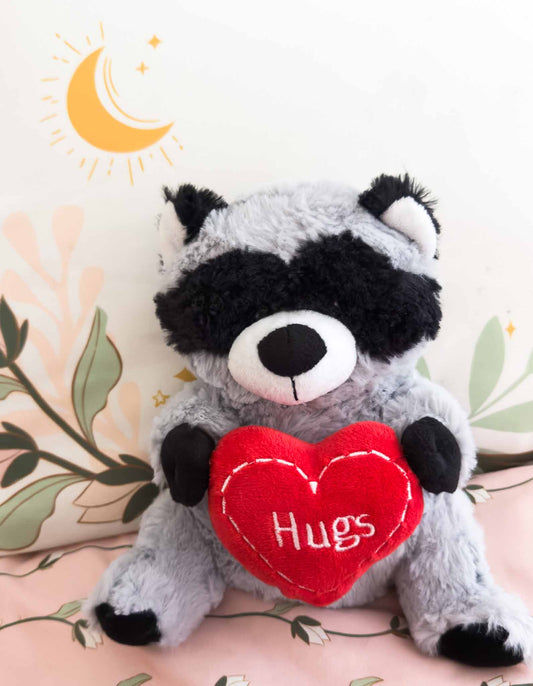 Max | Black and Grey Racoon Plush Stuffed Animal (7 in)