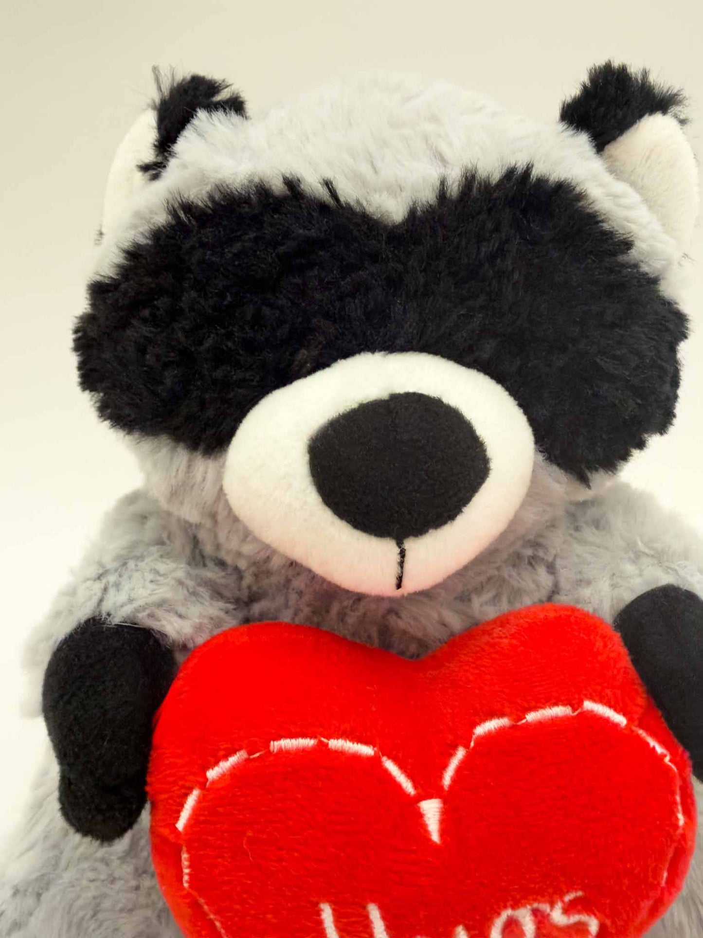 Max | Black and Grey Racoon Plush Stuffed Animal (7 in)