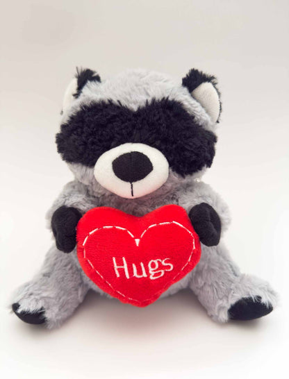 Max | Black and Grey Racoon Plush Stuffed Animal (7 in)