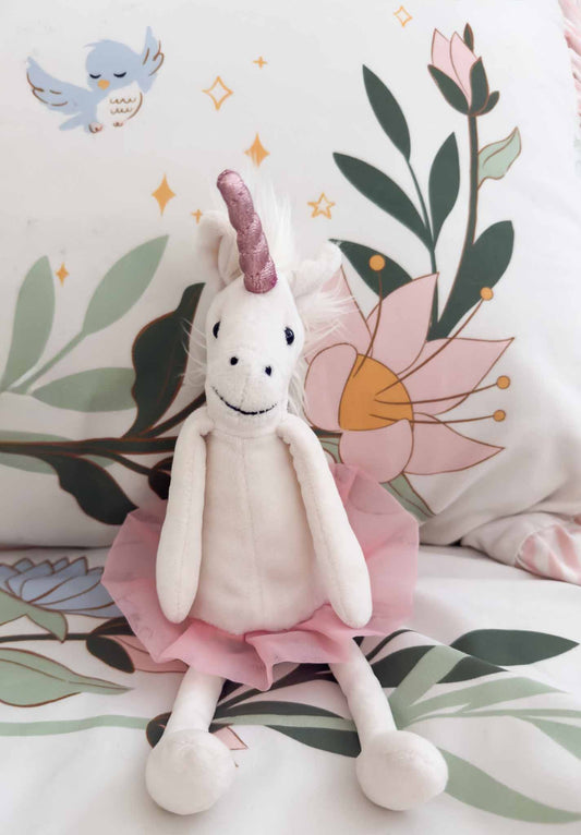 Nora | White Unicorn Jellycat Plush Stuffed Animal (7 in)