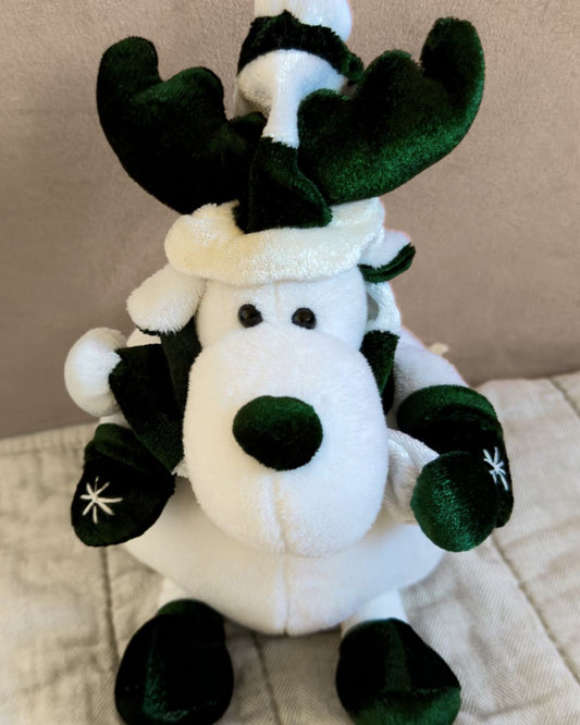 Blizzard | White Moose Plush Stuffed Animal (7 in)